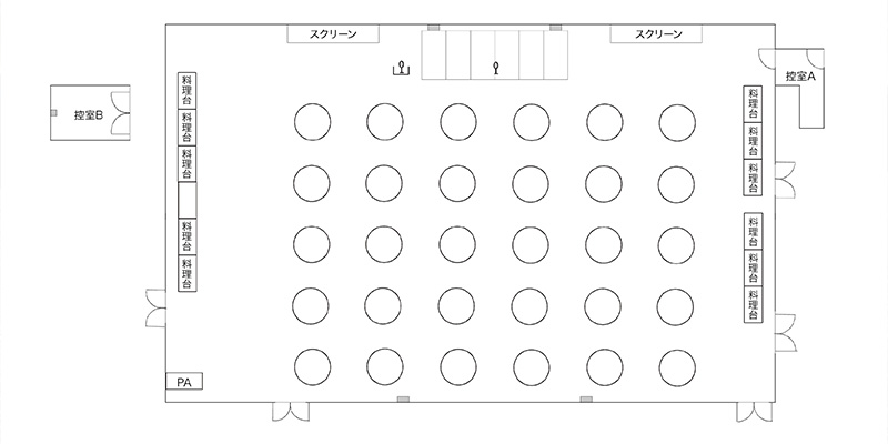 立食スタイル 会場レイアウト