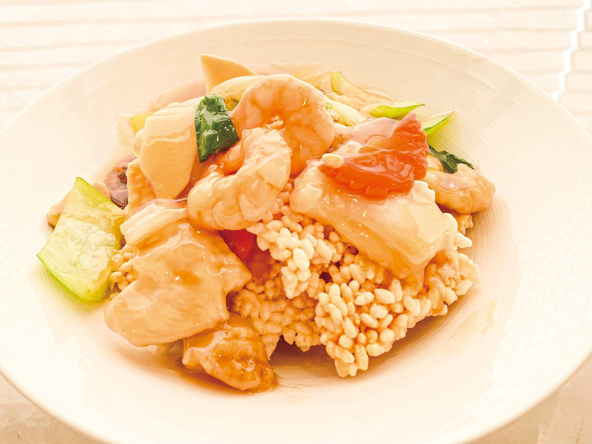 【深川店2月限定】
海山の幸入り 五目あんかけおこげ 写真